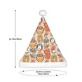 thumbnail image 3 of KLL Christmas Hats for Adults Plush Colorful Owls Print Santa Hat Xmas Fluffy Santa Claus Hat for Women Men, 3 of 6