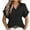 Black, variant on ChaoHeng Casual Blouses for Women Plus Size Women Tops Spring Summer 2024 Women's Spring/summer New Women's Casual Pleated Shirt with Loose Short Sleeve Pocket