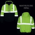 thumbnail image 5 of Nexgen Heat MPM1773SET Men's Heated High Visibility Work Hoodie, Neon Green Hi Vis Reflective Hoodie Medium, 5 of 9
