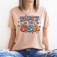 thumbnail image 5 of Party in the USA Stars and Stripes 4th of July Family Matching Outfits for Kids and Adults Peach Shirt Adult Medium, 5 of 6
