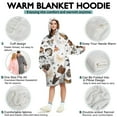 thumbnail image 5 of Dachshund Dog Boston Terrier Dog Wearable Oversized Blanket,Wearable Blanket Hoodie for Adults,Cozy Hooded Blankets with Super Pockets,Super Warm Fuzzy Pullover for Women & Men, 5 of 6