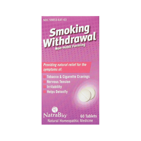 NatraBio Smoking Withdrawal Non-Habit Forming 60 (Best Remedy For Opiate Withdrawal)
