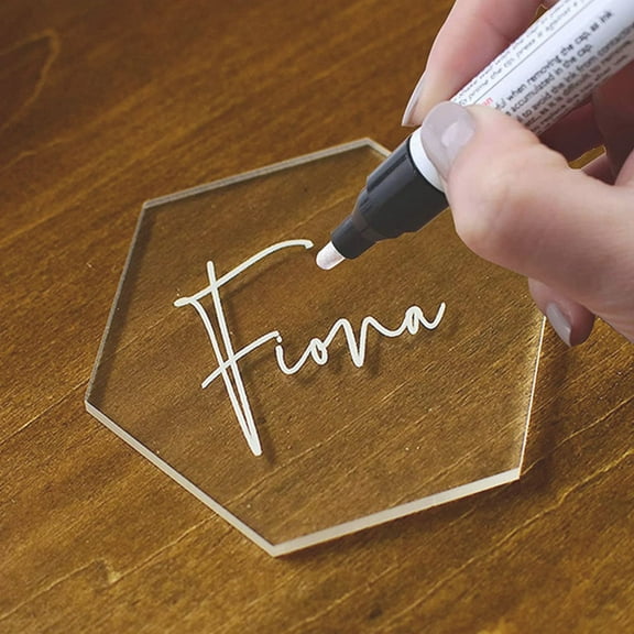 LOLIPPYY 10Pcs Transparent Acrylic Craft Blanks Durable Multi Function Plates for DIY Making