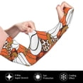 thumbnail image 3 of Daiia Various Pumpkins Leopard Orange White UV Sun Protection Arm Sleeves - Cooling Compression Arm Sleeve - Sports & UV Arm Sleeves for Men & Women, 3 of 8