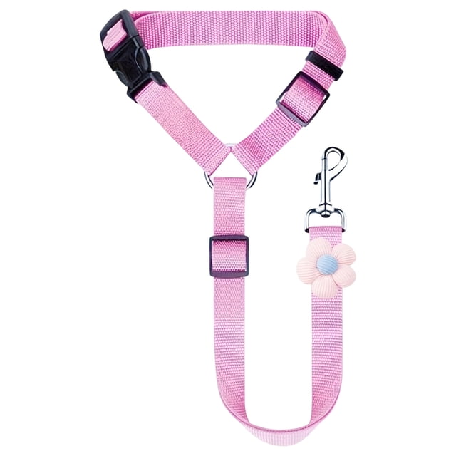 Retractable Pet Car Leash with Chest Harness and Headrest Tether for Safe Vehicle Travel