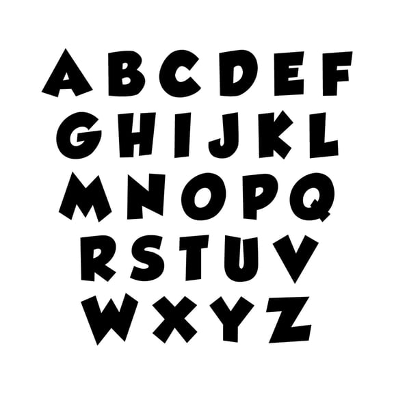 Set of ABC's Alphabet Letters - Educational Vinyl Wall Art Stickers - 3" x 3" each letter - Unisex Childrens Bedroom Decals - Preschool and Kindergarten Kids Educational Clasroom Wall Art