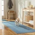 thumbnail image 3 of TOWN & COUNTRY BASICS Pax Herringbone Textured Solid Everwash® Washable Runner Area Rug, Low Pile, Non-Slip Backing, Easy Clean Pet & Family Friendly Rug, Blue, 2'5"x10'2", 3 of 15