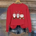thumbnail image 6 of Funny Christmas Light and Gnome Graphic Sweatshirt for Women Long Sleeve Crewneck Pullover Holiday Party Top Casual Merry Xmas Sweater with Festive Print for Seasonal Celebrations, 6 of 6