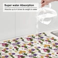 thumbnail image 6 of Kdxio Tulips Flowers for Dish Drying Mat,24*18 inch Absorbent Dish Drainer Kitchen Counter,Large Size Dish Drying Pad for Countertops,Draining Racks, 6 of 9