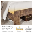thumbnail image 6 of King Bed Frame, King Size Bed Frame with Storage Headboard, Farmhouse Platform Bed Frame with Charging Station and LED Lights, Sturdy Wooden Slats, No Mattress Required, No Noise，Brown, 6 of 8