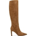 thumbnail image 4 of Nine West Womens Maxim Suede Pointed Toe Knee-High Boots Beige 6 Medium (B,M), 4 of 4