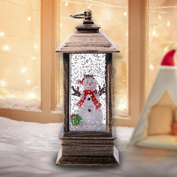Linterna de Navidad con Agua con Linterna de agua de Navidad que para Decoración del festival en hogar 2022 año Monigote de nieve Yotijar Linterna colgante