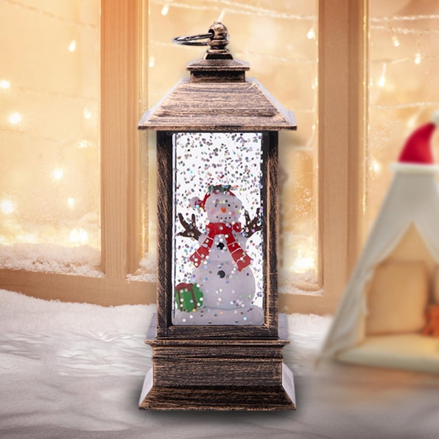 Linterna de Navidad con purpurina de agua perfecl Decoración 5x5x14cm