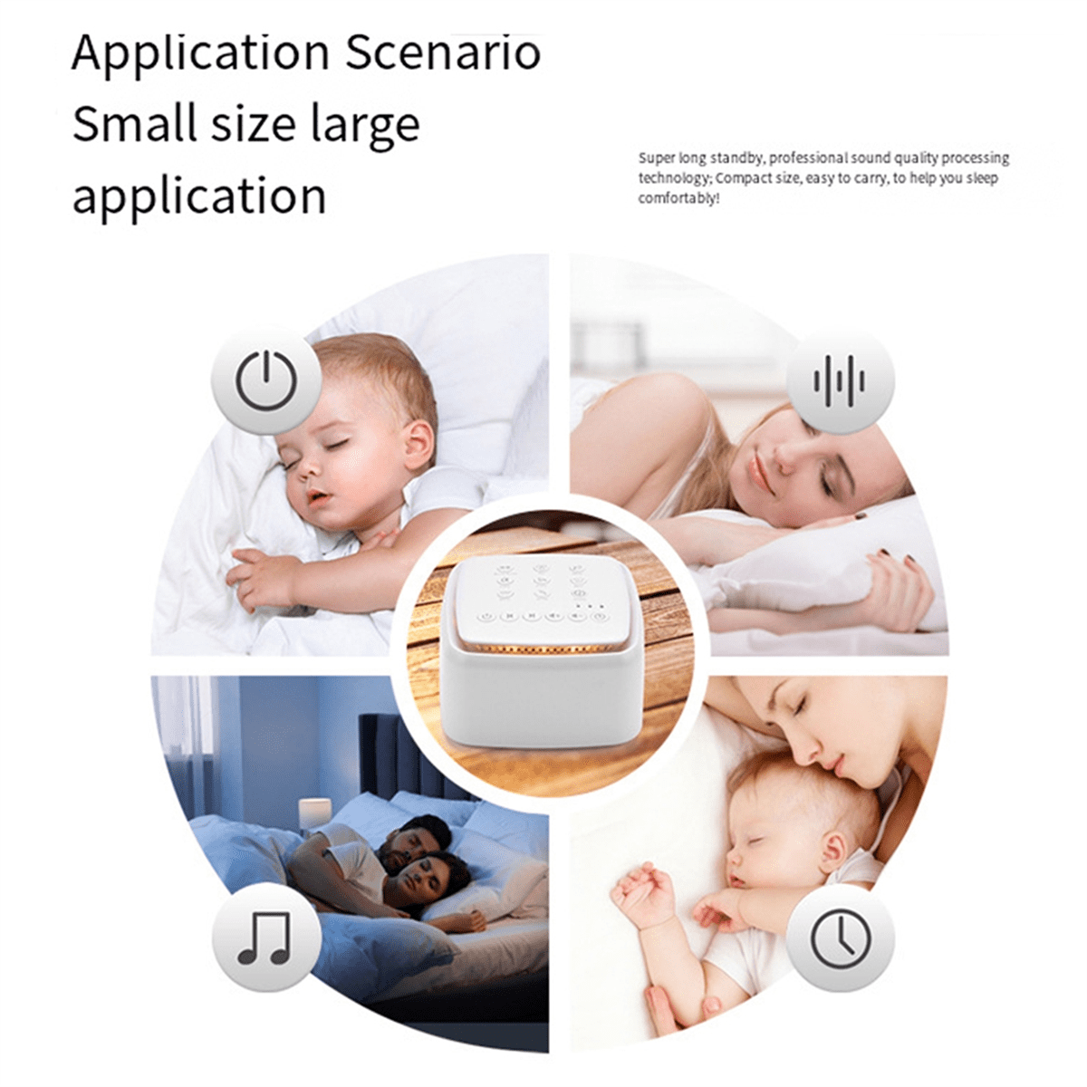 White Noise Machine for Babies & Adults 30 Soothing Sounds Night Light Portable Sleep Sound Machine for Improved Rest,1 x White Noise Machine,White