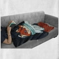 thumbnail image 6 of Explore Soft Flannel Fleece Throw Blanket, Fox Cosmonaut Raising a Flag on an Alien Planet Outer Space Themed Illustration, Cozy Plush for Indoor and Outdoor Use, 60" x 80", Multicolor, by Ambesonne, 6 of 6