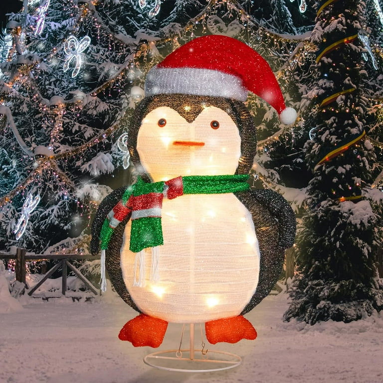 man ランプ penguin 電気 Xmas 置物 christmas Amazon.com: Tangkula 3-Piece Christmas Lighted Penguin