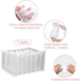 thumbnail image 4 of 2 PCS Wardrobe Clothes Organizer, Jeans Compartment Storage Box 7 Grids Foldable Closet Drawer Organizer for Jeans Trousers Pants T Shirt (2 Sizes), 4 of 7