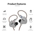 thumbnail image 2 of Auriculares con cancelación de ruido Controlador dinámico dual Auriculares con cancelación de ruido Computadora Teléfono móvil Auriculares con micrófono en la oreja Negro con micrófono Inevent EL5024-05B, 2 of 6