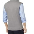 thumbnail image 2 of Tasso Elba Mens Layering Sweater Vest, Grey, Small, 2 of 3