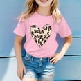 thumbnail image 2 of ibiyuan Girls Shirts Size 10 Crewneck Funny Short Sleeve Kids Shirts Girls Size 10-12 Heart Bow Tee Loose Fit Birthday Girl Summer Clothes, 2 of 4