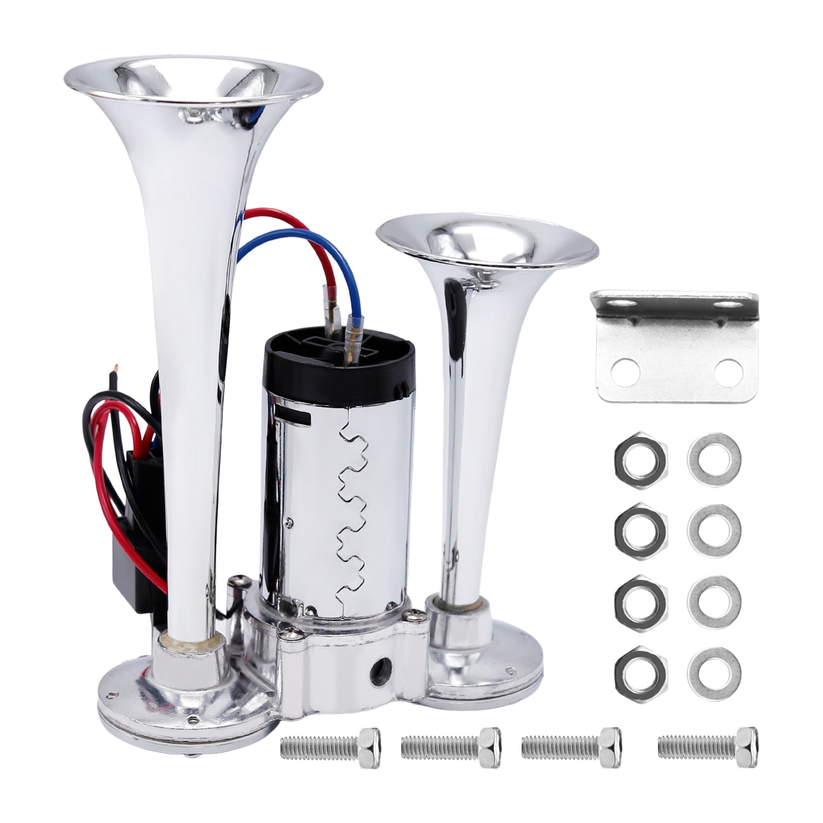 Anxingo 12V Train Horn, 150DB Super Loud Dual Trumpet Air Horn with Compressor for Trucks, Boats, and Trains