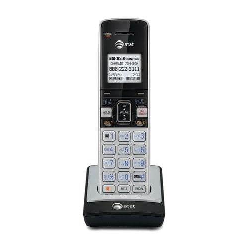 At T Tl86003 Dect 6 0 Accessory Handset With Caller Id Call Waiting For Tl86103 Silver Black Walmart Com