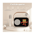 thumbnail image 3 of Bocina Karaoke Infantil Portátil Con 2 Micrófonos Malubero Beige, 3 of 5
