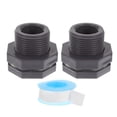 thumbnail image 1 of 2pcs PVC Bulkhead Fitting 3/4 Inch Pipe Connector for Rain Barrels Water Tanks, 1 of 9