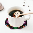thumbnail image 5 of Lsque Traditional Floral Polish Pattern 4" Drink Coasters Set of 4, PVC Leather Absorbent Coasters, Table Coaster Set Decorative Coffee Cup Coasters Housewarming Gift -Octagon, 5 of 6