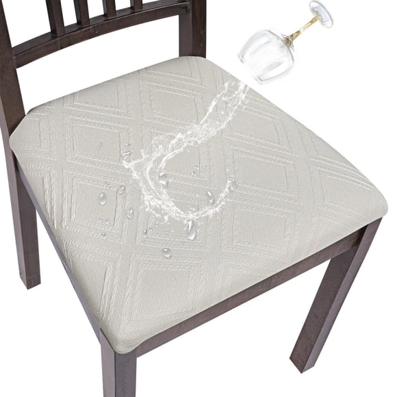 Fundas para Asientos SearchI Paquete de 6, Beige Jacquard Repelente al Agua