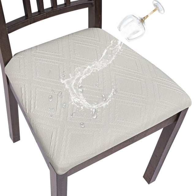 Fundas para Asientos SearchI Paquete de 6, Beige Jacquard Repelente al Agua