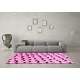 thumbnail image 3 of Ahgly Company Indoor Round Abstract Pink Modern Area Rugs, 3' Round, 3 of 4
