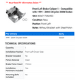 thumbnail image 2 of Front Left Brake Caliper 1 - Compatible with 1999 - 2004 Chrysler 300M Sedan - Autopart Premium, 2 of 2