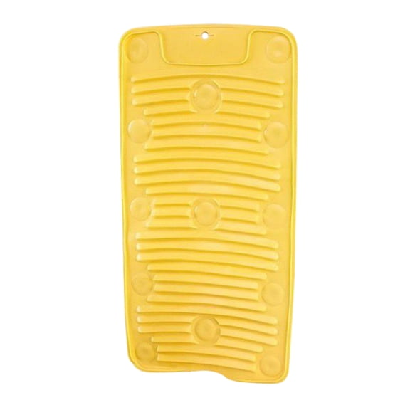 IDEANATEGRATE Silicone Washboard Foldable Yellow 1 Piece 17.9x8.9x0.4In