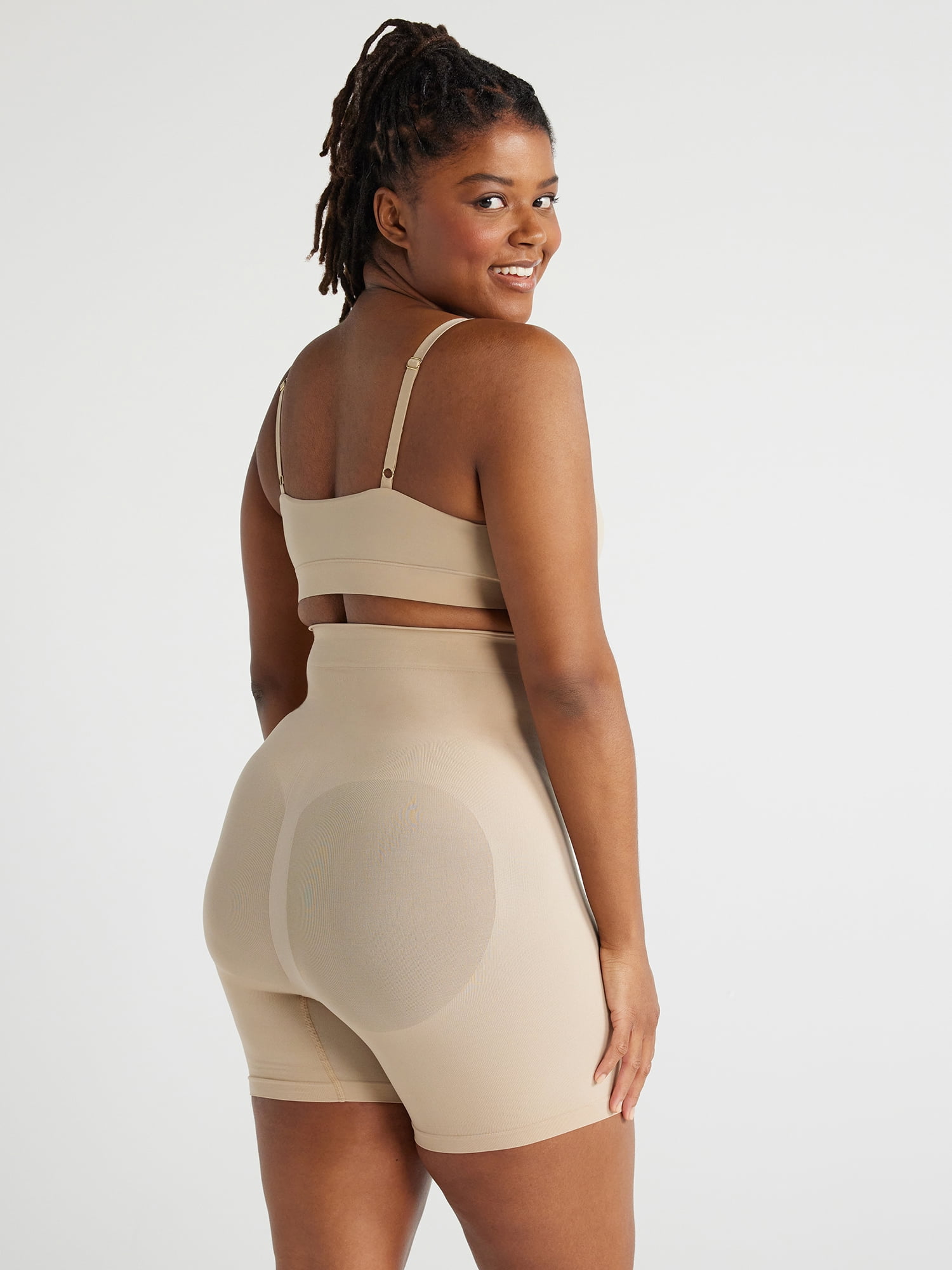 Joyspun Women’s Seamless Sculpting High Waisted Thigh Shaper, Sizes S-XXXL