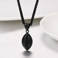 thumbnail image 5 of PROSTEEL Football Necklace Black Ball Pendant Sport Necklaces for Son Father Mens Stainless Steel Birthday Gift Jewelry, 5 of 9