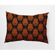 Simply Daisy 14" x 20" Cat Clowder Indoor/Outdoor Polyester Throw Pillow, Sienna