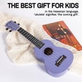 thumbnail image 3 of Ukelele AODSK Concert Violet para principiantes, 23 pulgadas, con correa de nailon, 4 púas, regalo navideño, 3 of 6