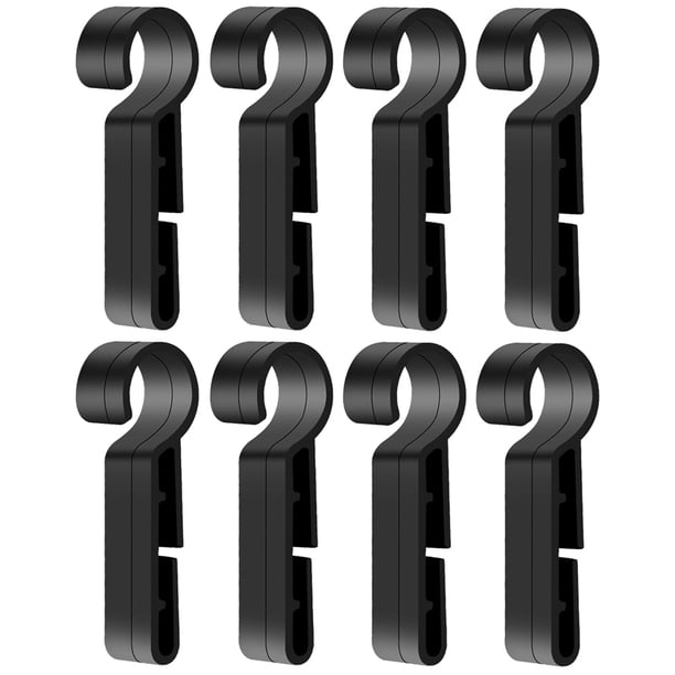 8PCS HARDHAT FARDLAMP CLIPS ARTÍCULTOS ANTERIOR HECHO DE LA LUZ DE LUZ CLIPS PLÁSTICO HARDHAT Ganchos