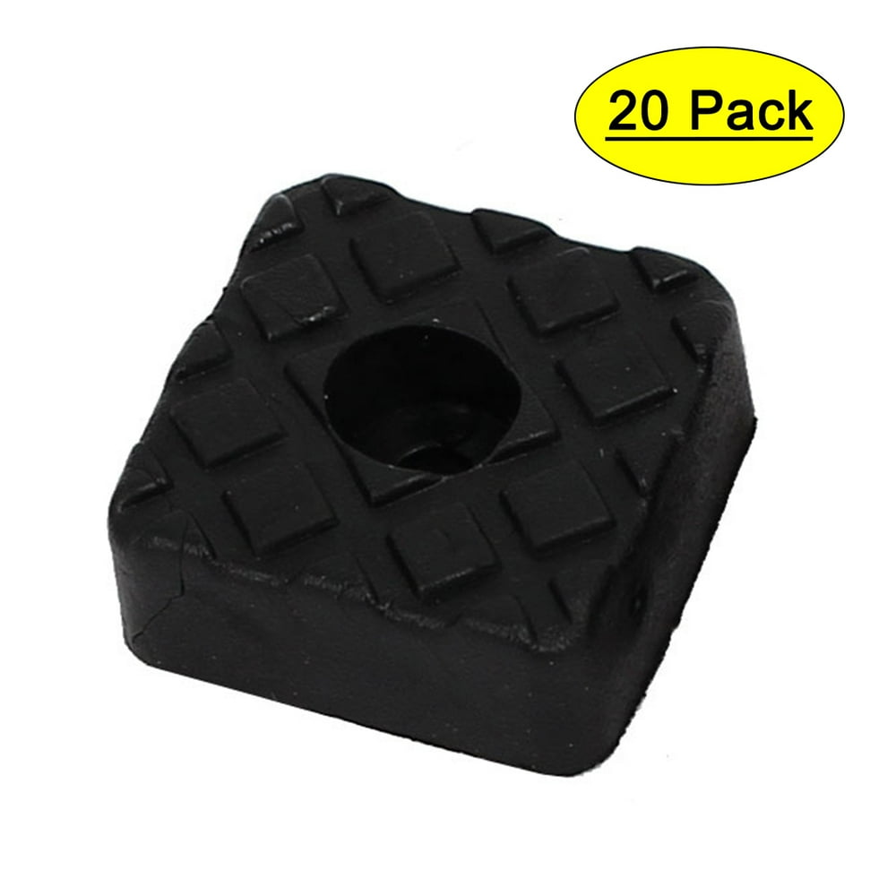 22mmx22mm Rubber Square Feet Skid Glide Slide Pad Floor Protector Black