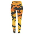 thumbnail image 5 of DDAPJ pyju Halloween Leggings for Women Bat Print High Waisted Stretch Yoga Running Pants Novelty Holiday Party Tights Buttery Soft Casual Milk Silk Legging Multicolor#3 M, 5 of 6