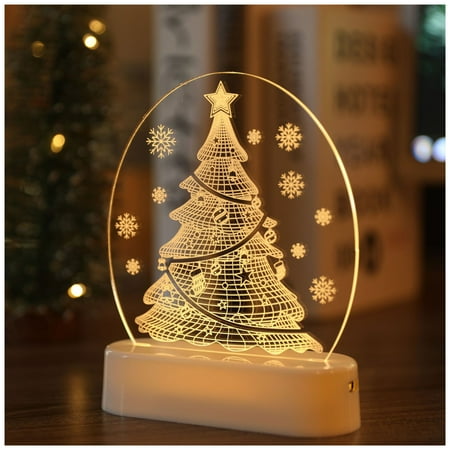 

Creative LED 3D Lights Large-Battery Operated Led Christmas Light for Children Girls Boys Party Gift Christmas Snowman