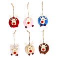thumbnail image 6 of Pretyzoom 6pcs Mini Animal Ornaments Deer Lamb Ball Hanging Ornaments Wood Home Decor for Christmas Celebration, 6 of 8
