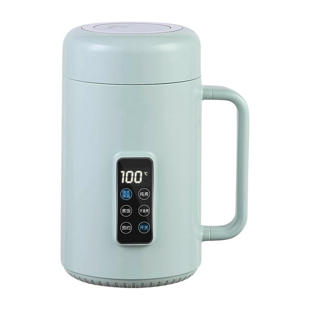 Olla arrocera, vaporera para sopa, calentador de pasta y fideos duradero, olla eléctrica de 1 l para cocina doméstica, gachas y filetes. Verde