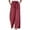 1Pack:Red, variant on TANBOM Women's Summer Elasticated Slouchy Wide Leg Pants with Pockets Khaki XXL