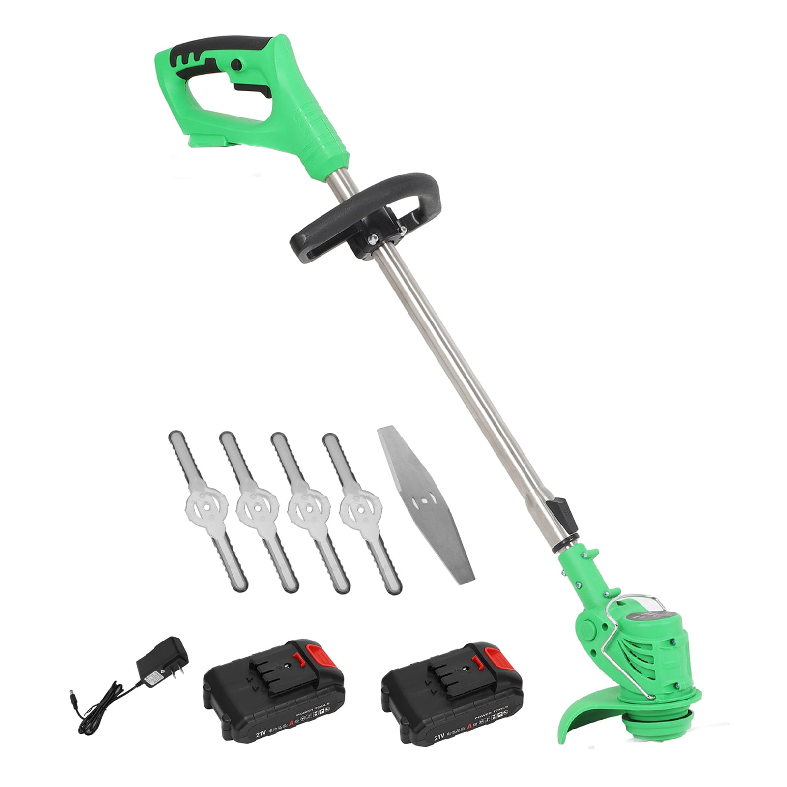 3 Kinds Spare Blades Lawn Care Lightweight Lawn Edger Tool with Wheel MTDWEITOO Edger Lawn Tool Grass Trimmer for Multi-Angle Adjustment Cutting with Battery and Charger 