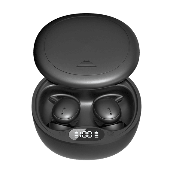 Sleep Earbuds for Side Sleepers, Invisible Earbuds,mini Earphones, Ultra-Light in-Ear Headphones, 50H Playtime with Charging Case, Clear Calls& Noise Block,Black
