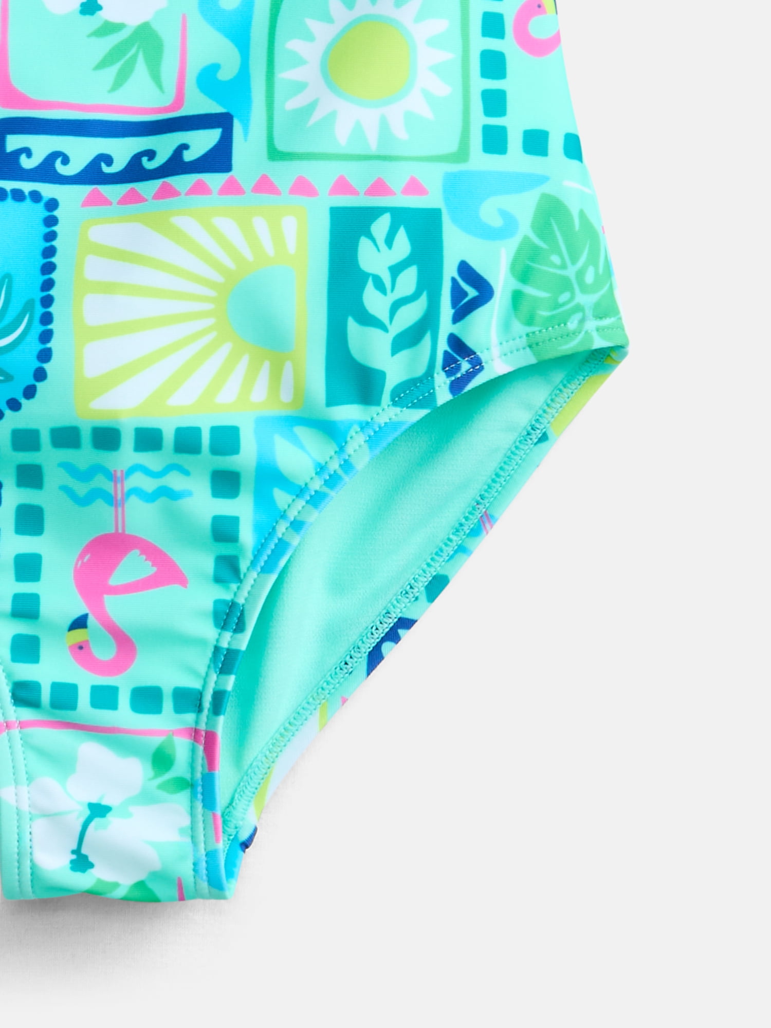Wonder Nation Girls Double Cross Back Strap One Piece Swimsuit, Sizes 4-16