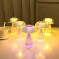 thumbnail image 5 of Djunllk Transparent Pillar Flameless Candles Exquisite LED Battery Operated Candles, Lightweight & Portable Fake Candle Thanksgiving Christmas Decorative Mushroom Shaped Night Lights, 5 of 9