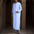 thumbnail image 5 of ZZHZGZ Mens 4Th of July Shirt Men T Shirts Pack Mens V Neck Long Sleeve Kaftan Thobe Long Gown Shirt Robe Casual Gown Xxl, 5 of 8